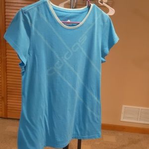 Women's blue short sleeve Adidas t-shirt